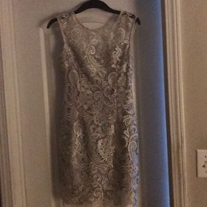 Champagne colored Lace Dress